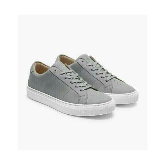 GREATS Royale Court Sneakers Gray Nubuck Leather Minimalist Low Top Casual Shoes - Picture 1 of 11